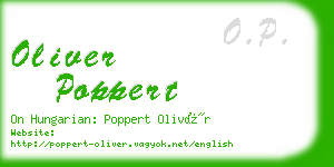 oliver poppert business card